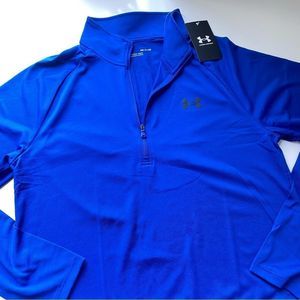 Under Armour Tech 2.0 long sleeve half zip blue Sz SMALL NEW
